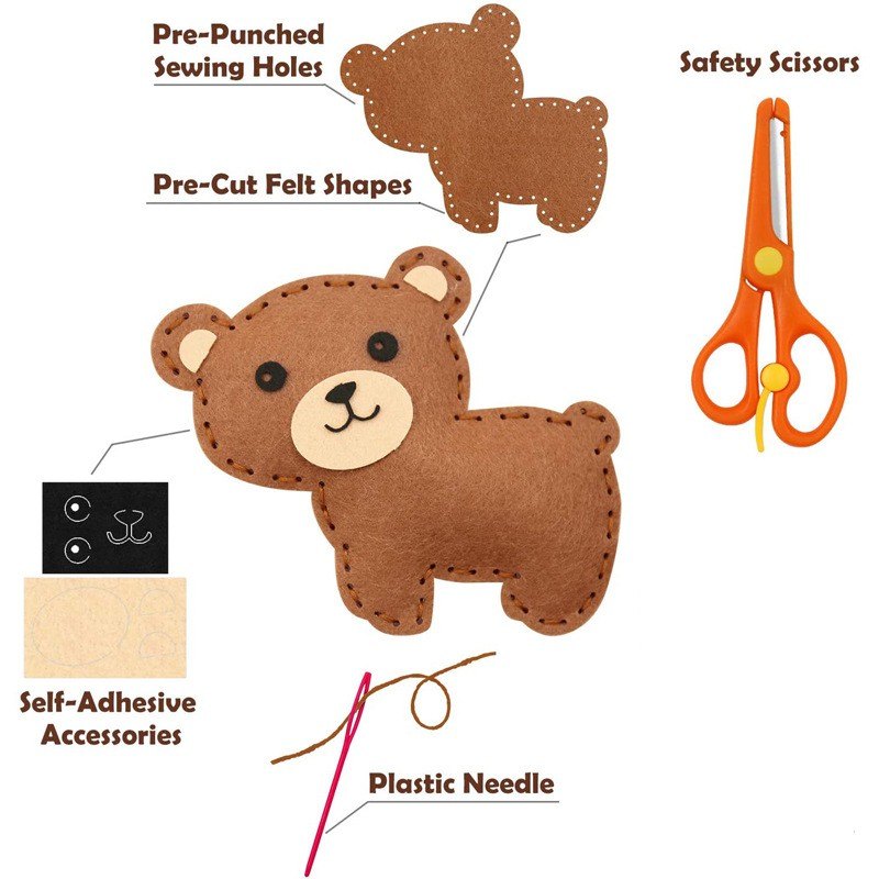 Felt Animal Sewing Craft Kit 8