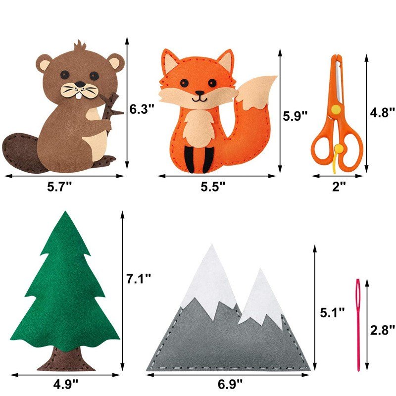 Felt Animal Sewing Craft Kit 14