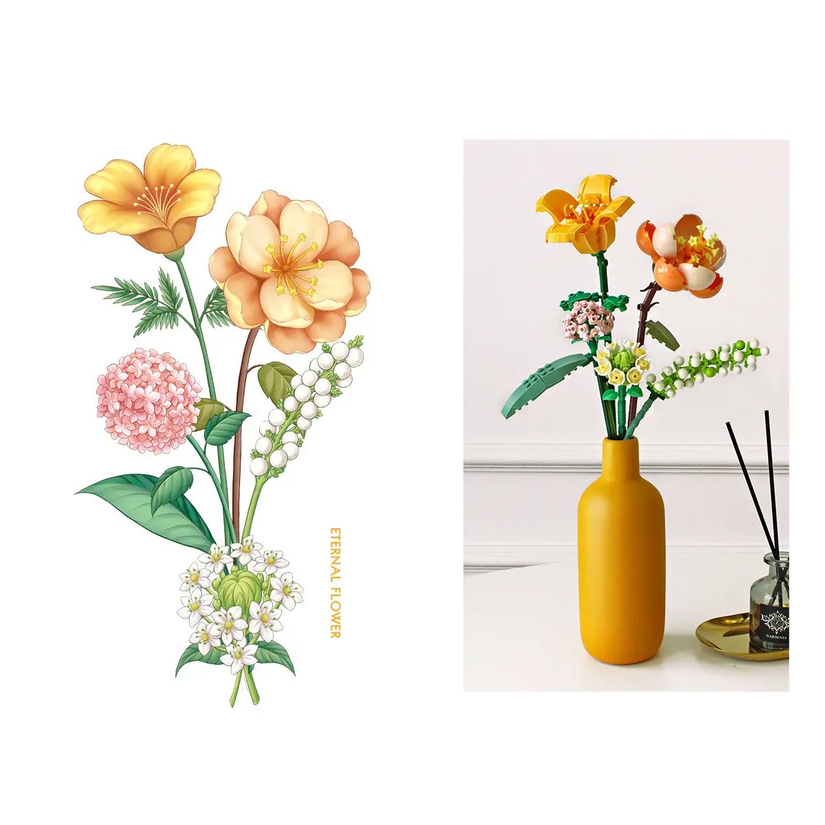 Flower Bouquet Building Set 4