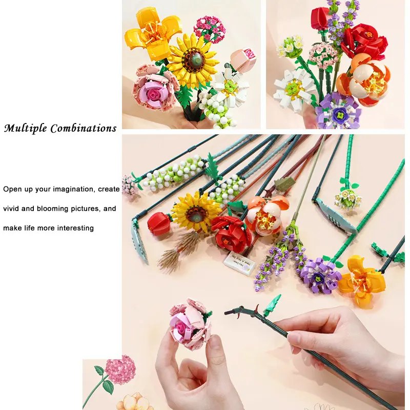 Flower Bouquet Building Set 6