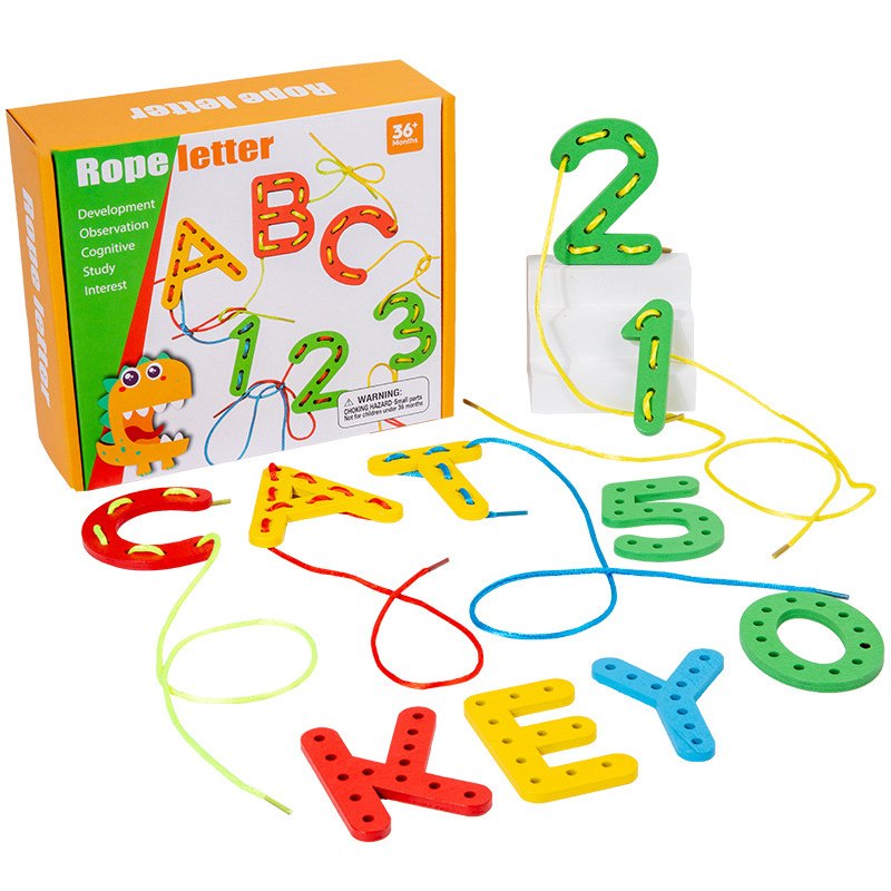 Lacing Letters & Numbers Rope Set 3