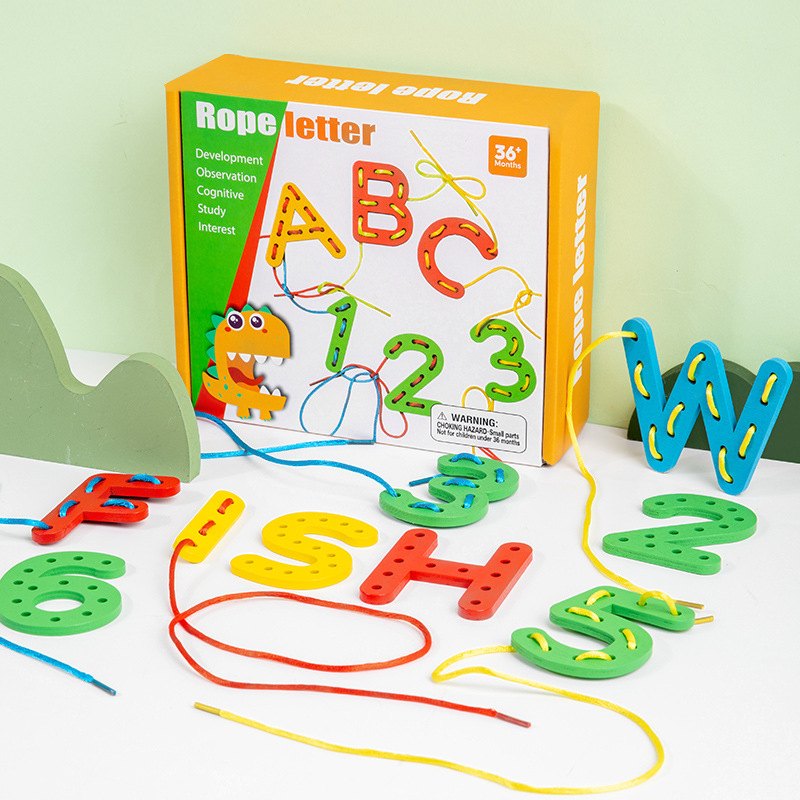 Lacing Letters & Numbers Rope Set 4