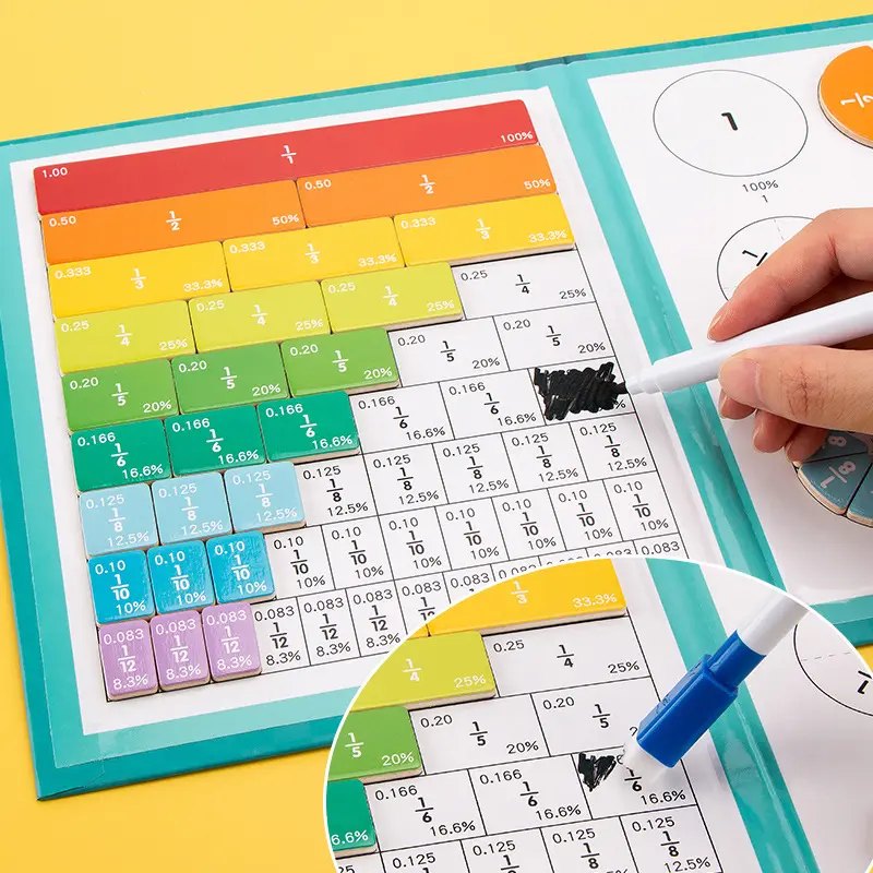 Magnetic Fraction Tiles & Circles Set 2