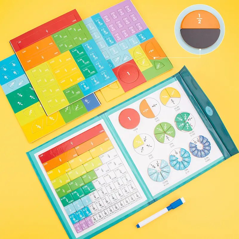 Magnetic Fraction Tiles & Circles Set 4