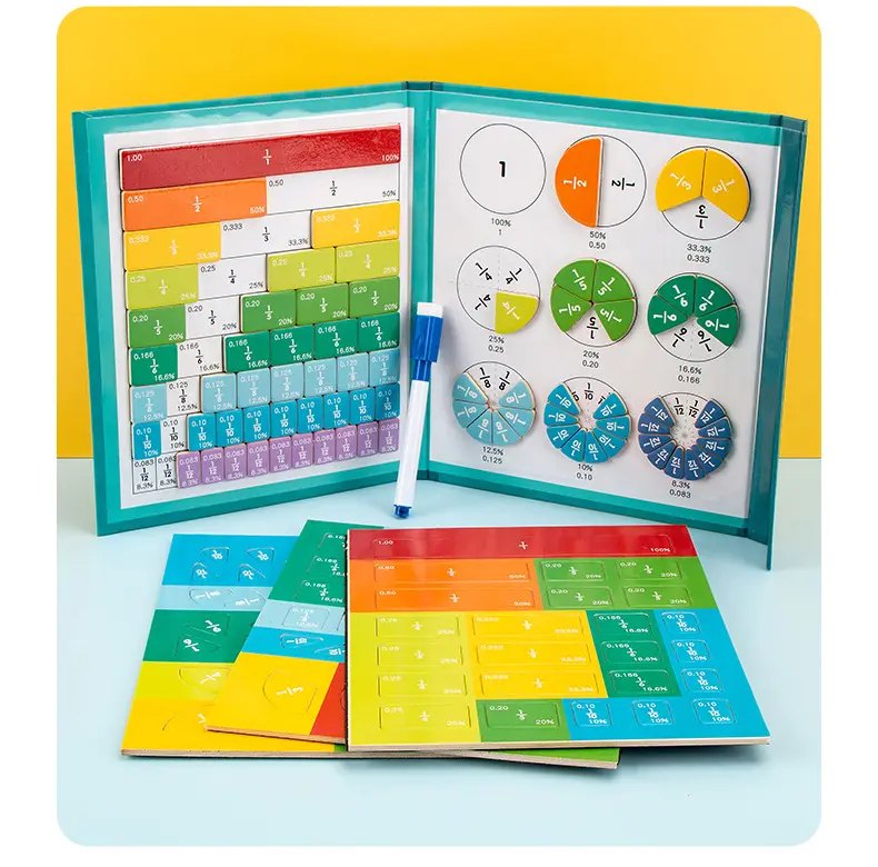 Magnetic Fraction Tiles & Circles Set 5