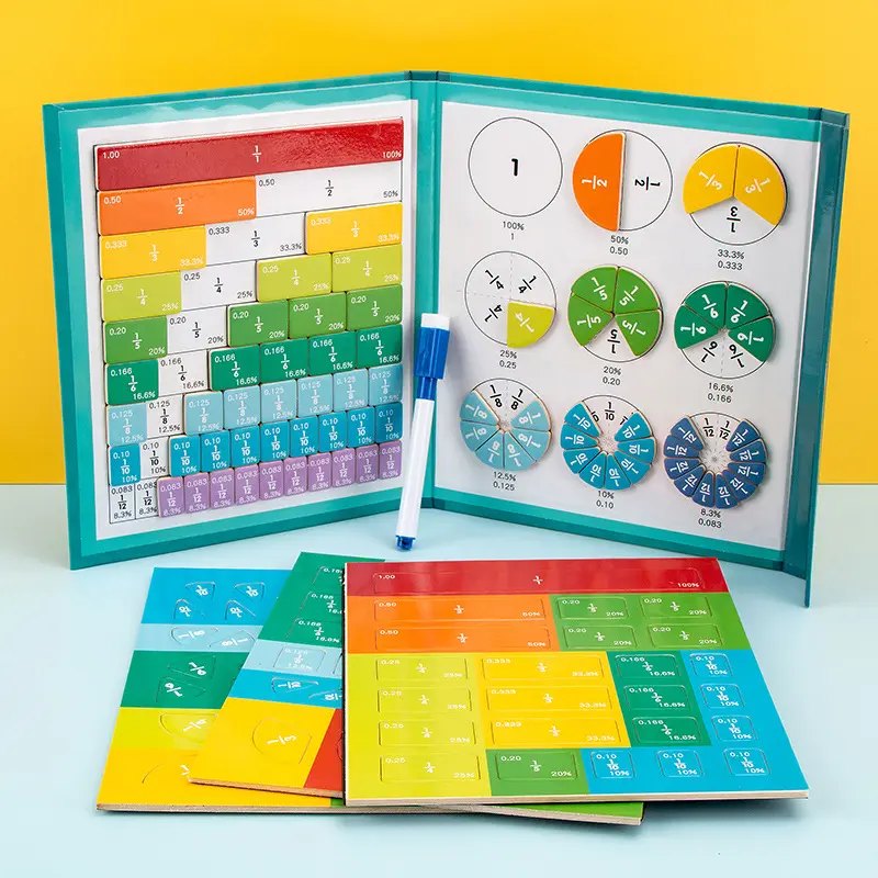 Magnetic Fraction Tiles & Circles Set