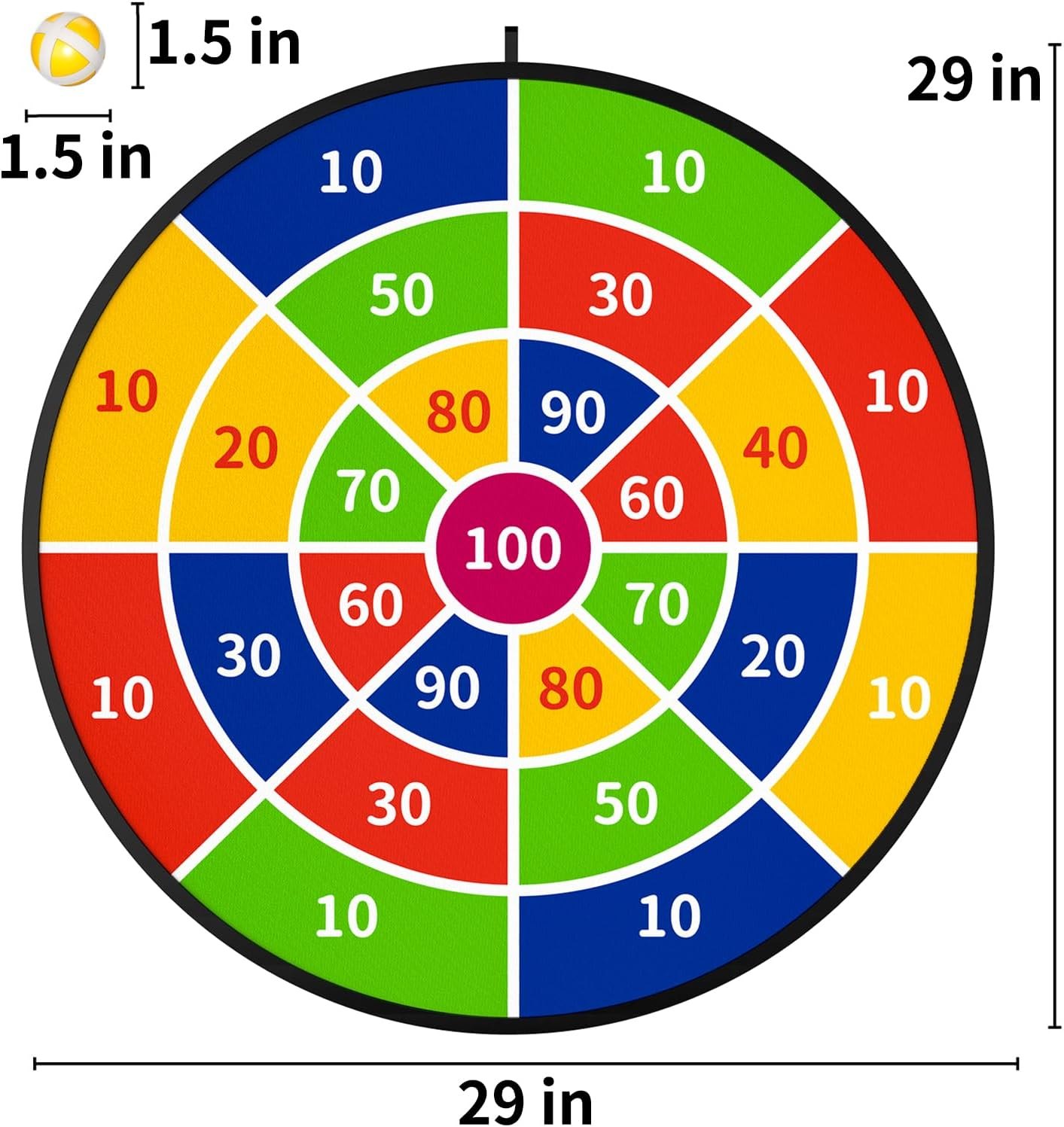 Double-Sided Safety Dart Board Set 4