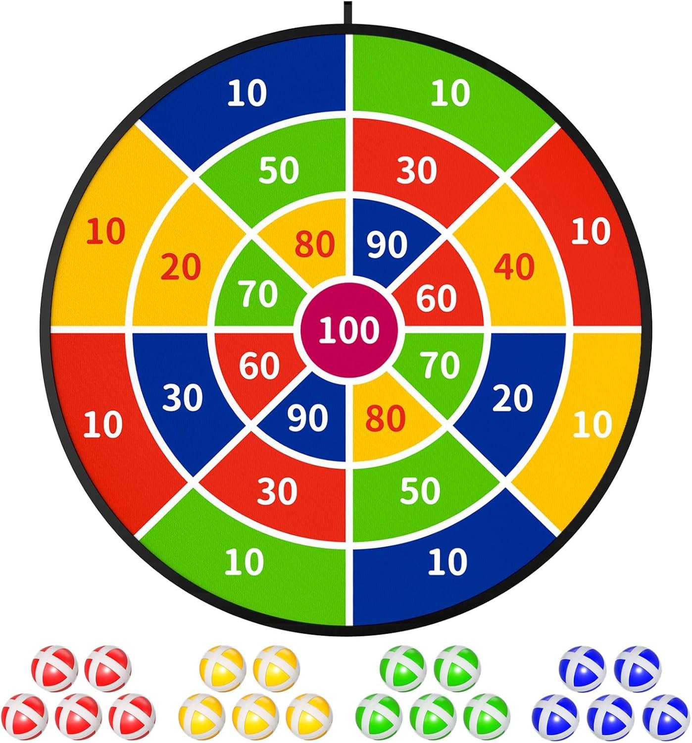 Double-Sided Safety Dart Board Set
