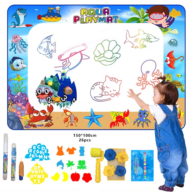 Large Water Doodle Mat 6