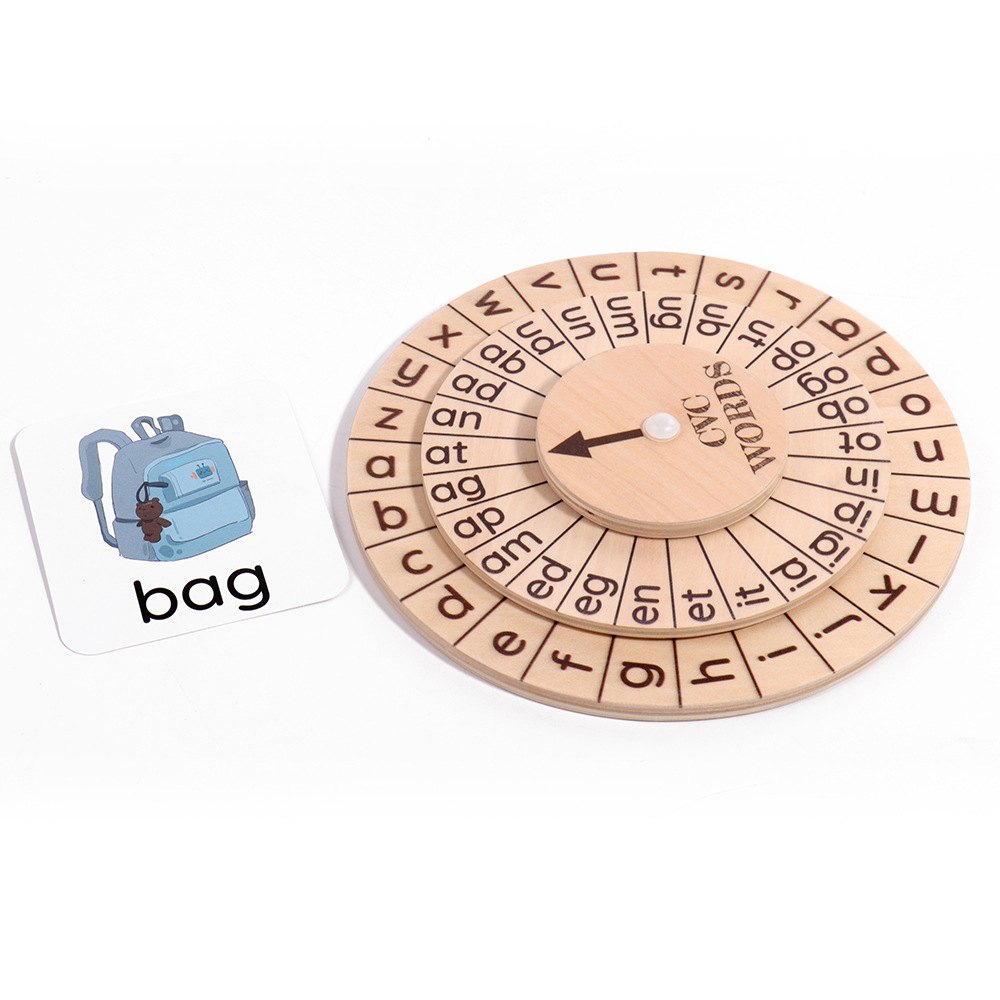 Wooden Phonics Spinner 2