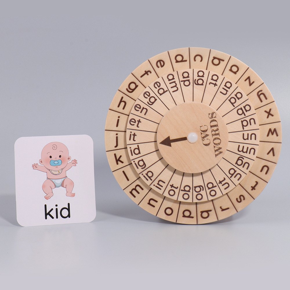 Wooden Phonics Spinner 3
