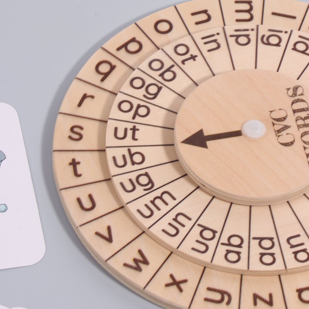 Wooden Phonics Spinner 4