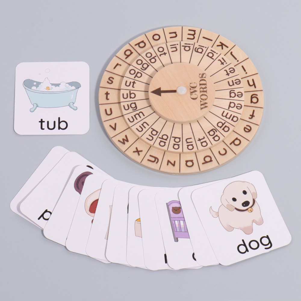 Wooden Phonics Spinner 5