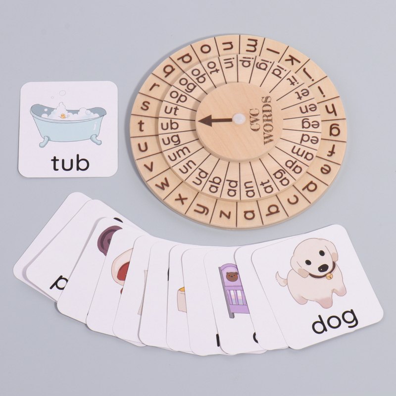 Wooden Phonics Spinner